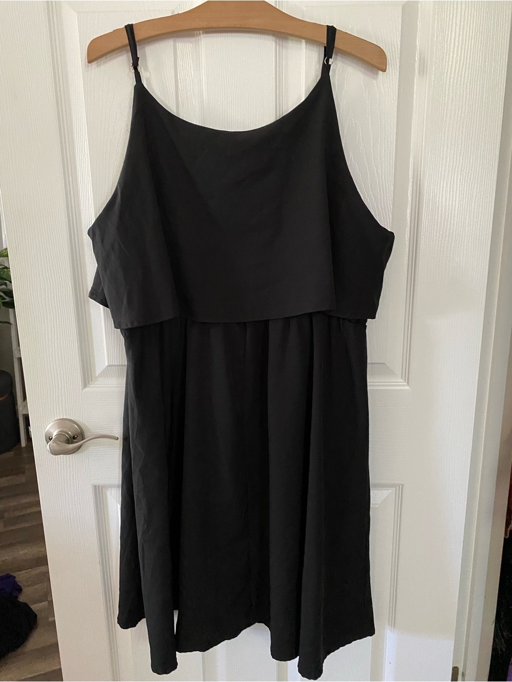 Shein Women's Black Spaghetti-Strap Dress
